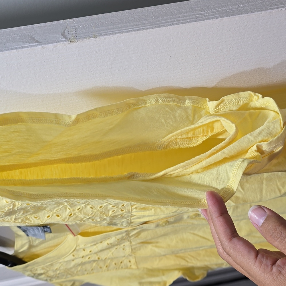 Yellow Flutter Sleeve Tee - Picture 5 of 9